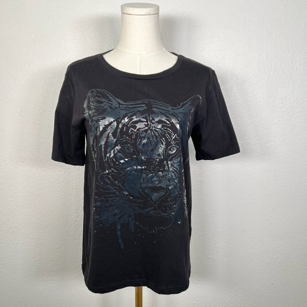 CHRLDR Black Tiger Foil Wide T-Shirt - Size XS